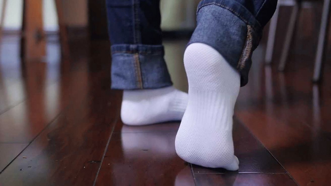 Candid dirty white socks from fan photos