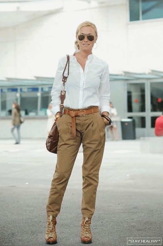 Chinos: a history and features of wearing. Can I wear chinos with high heels?
