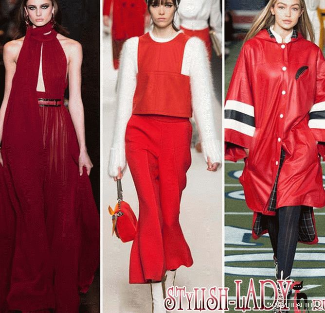 модные цвета осень - зима 2015 - 2016 - красный