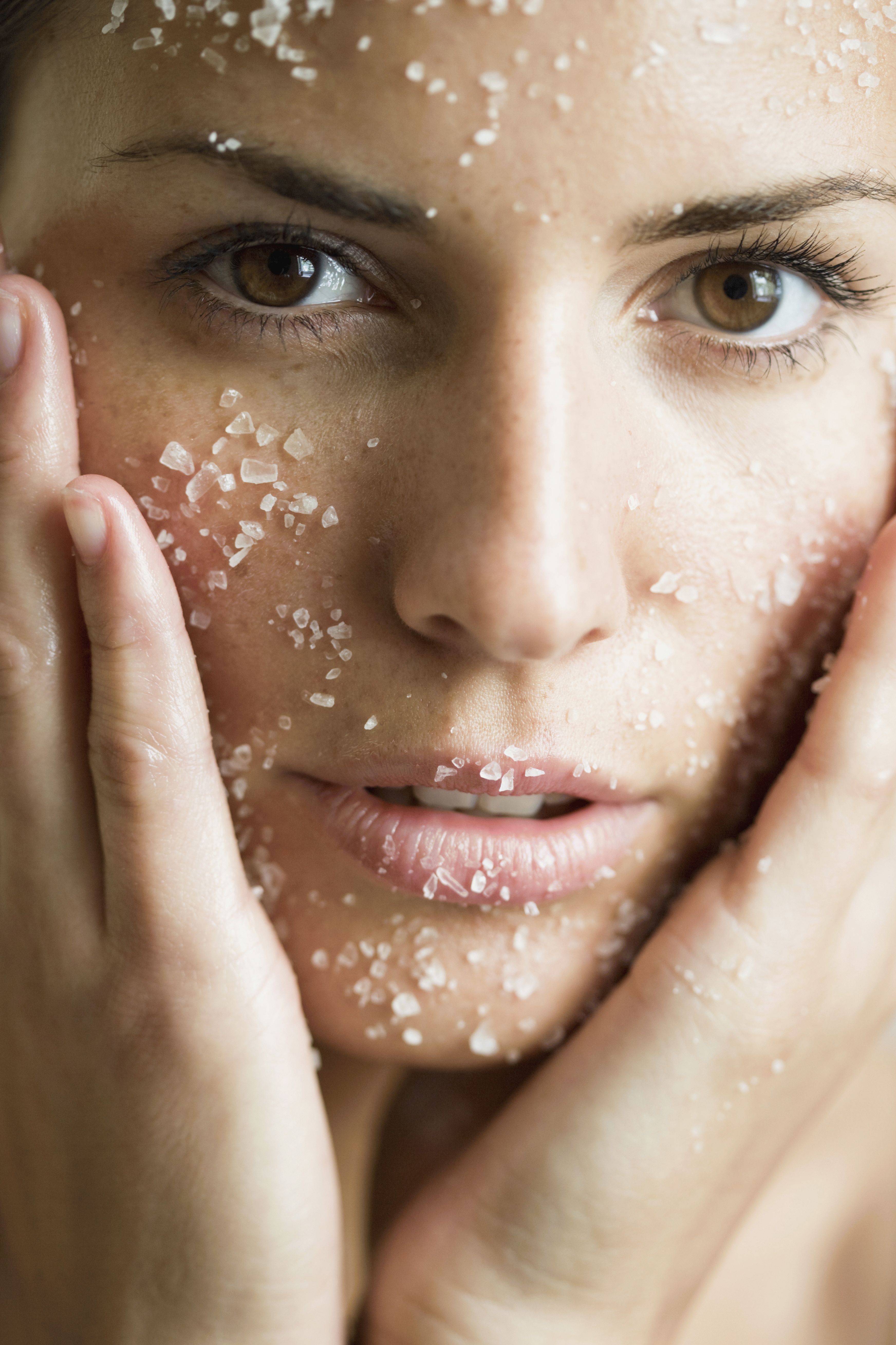 Salt scrub from black dots on the face