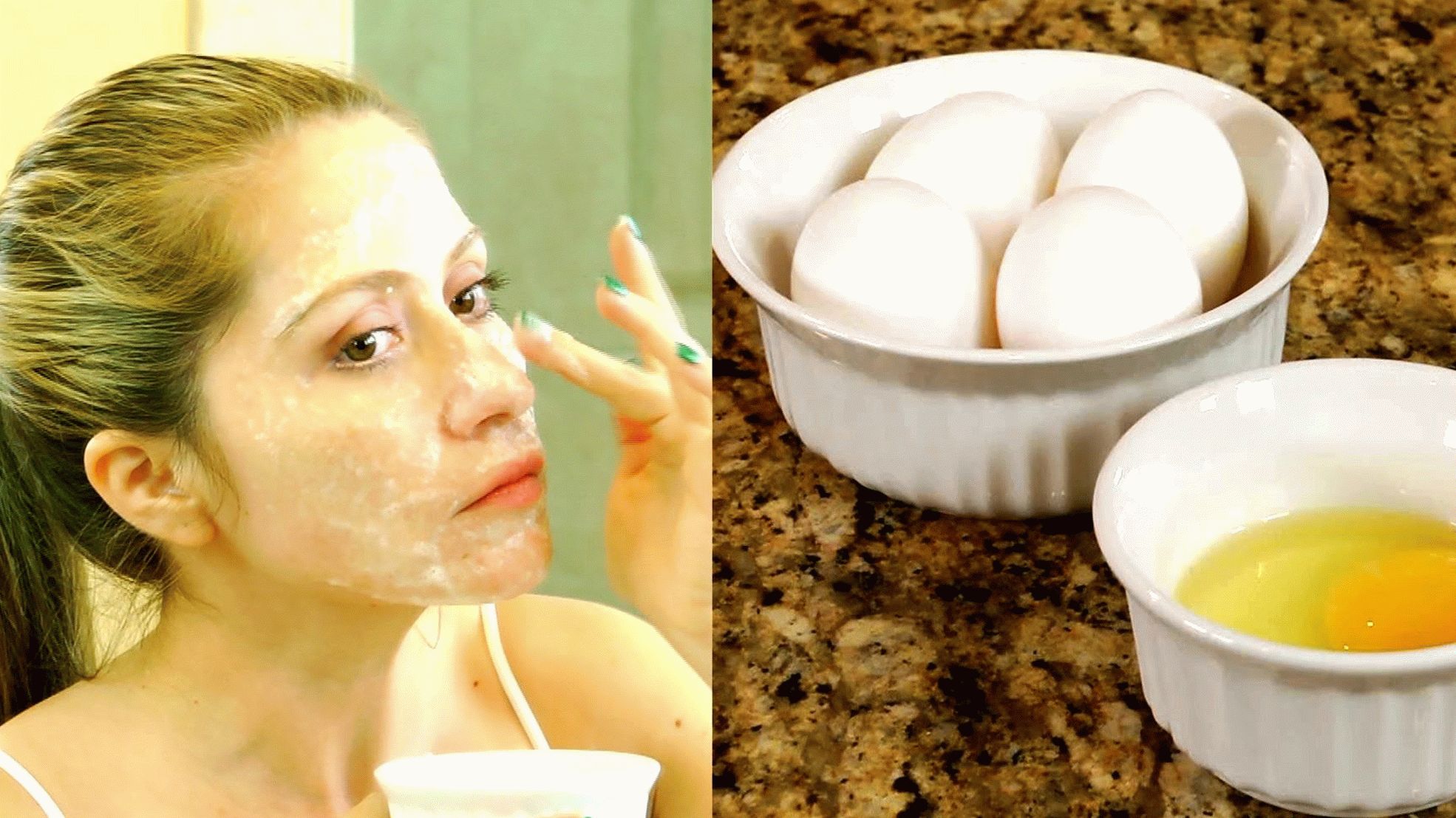 Egg face mask from comedones