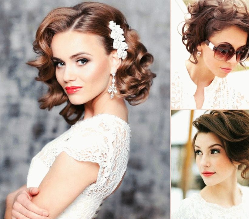 Wedding hairstyle with curls
