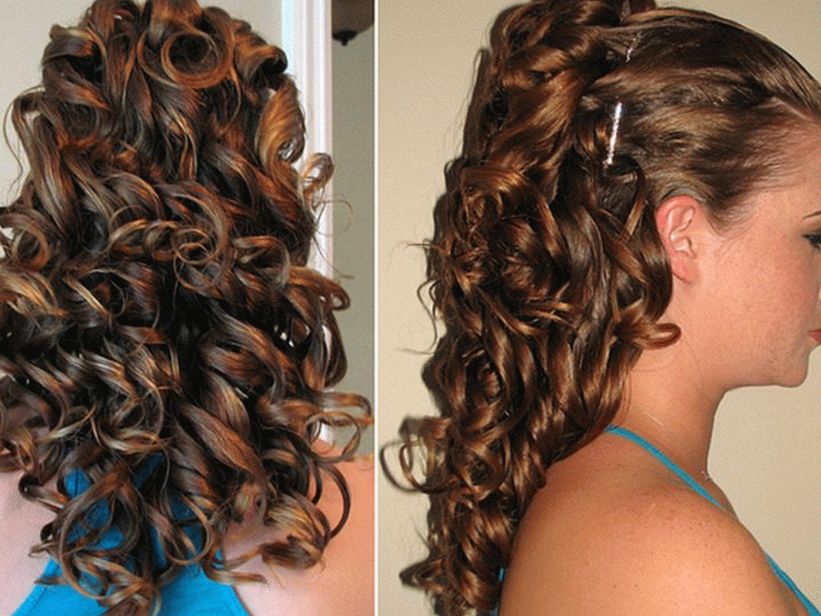 New Year's hairstyle with curls