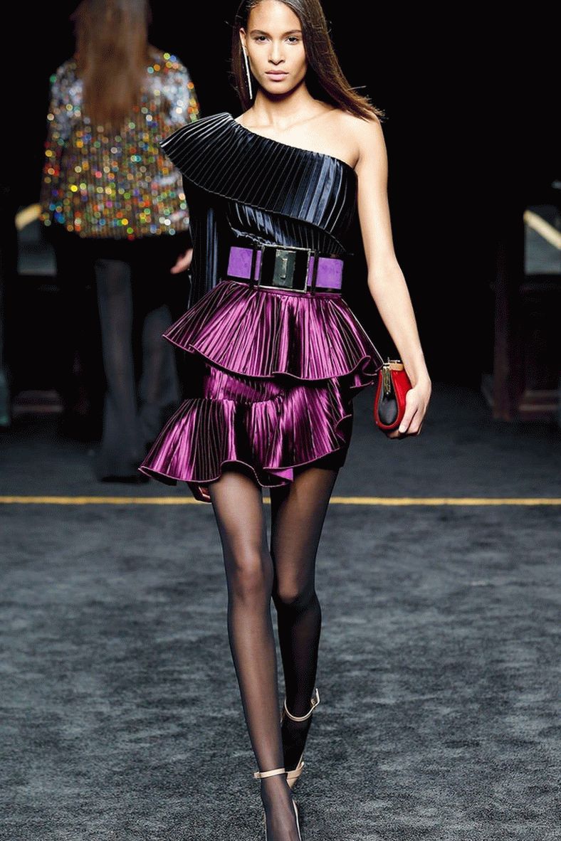 asymmetrical ruffle dress