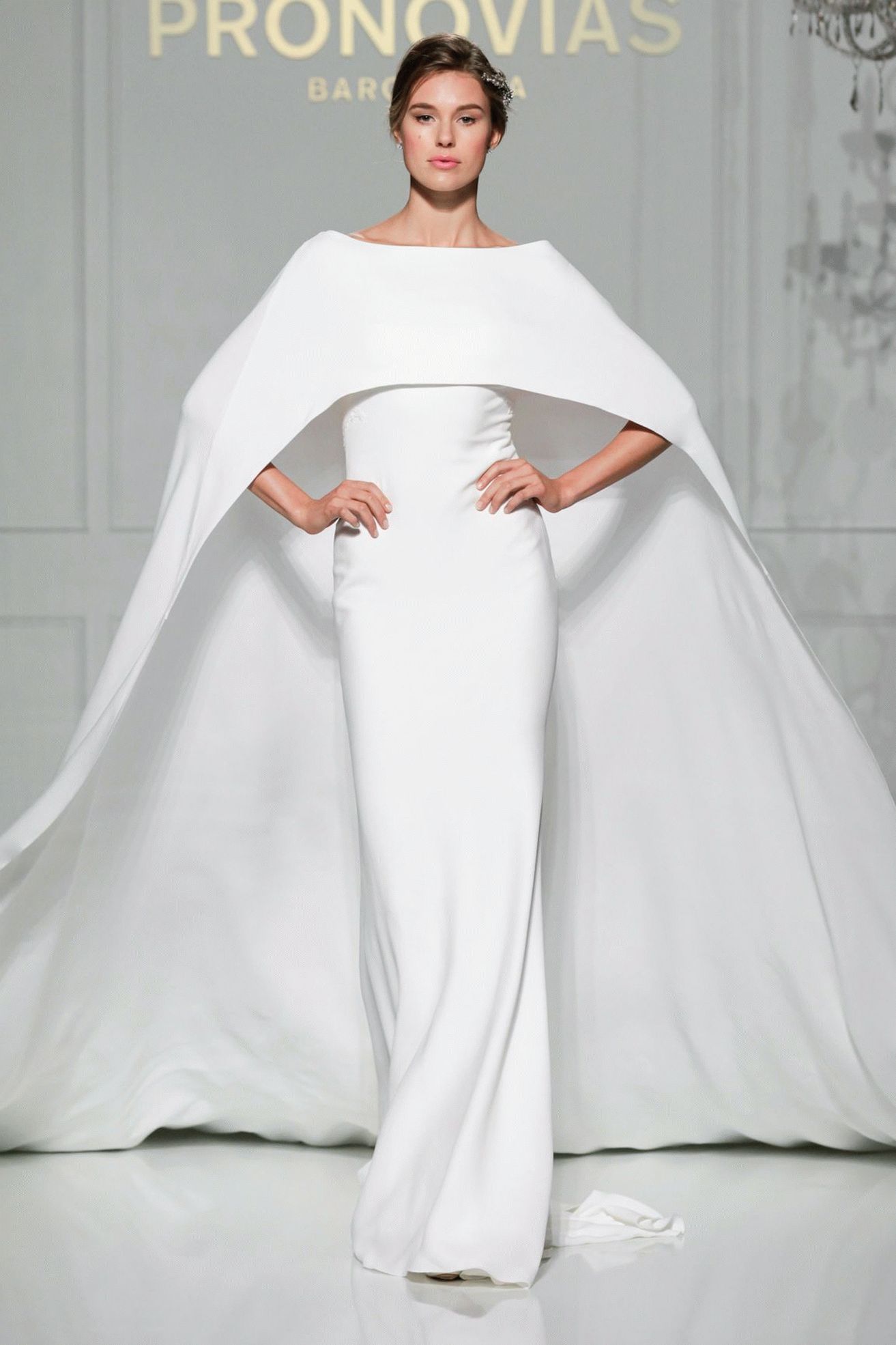 wedding dress with cape