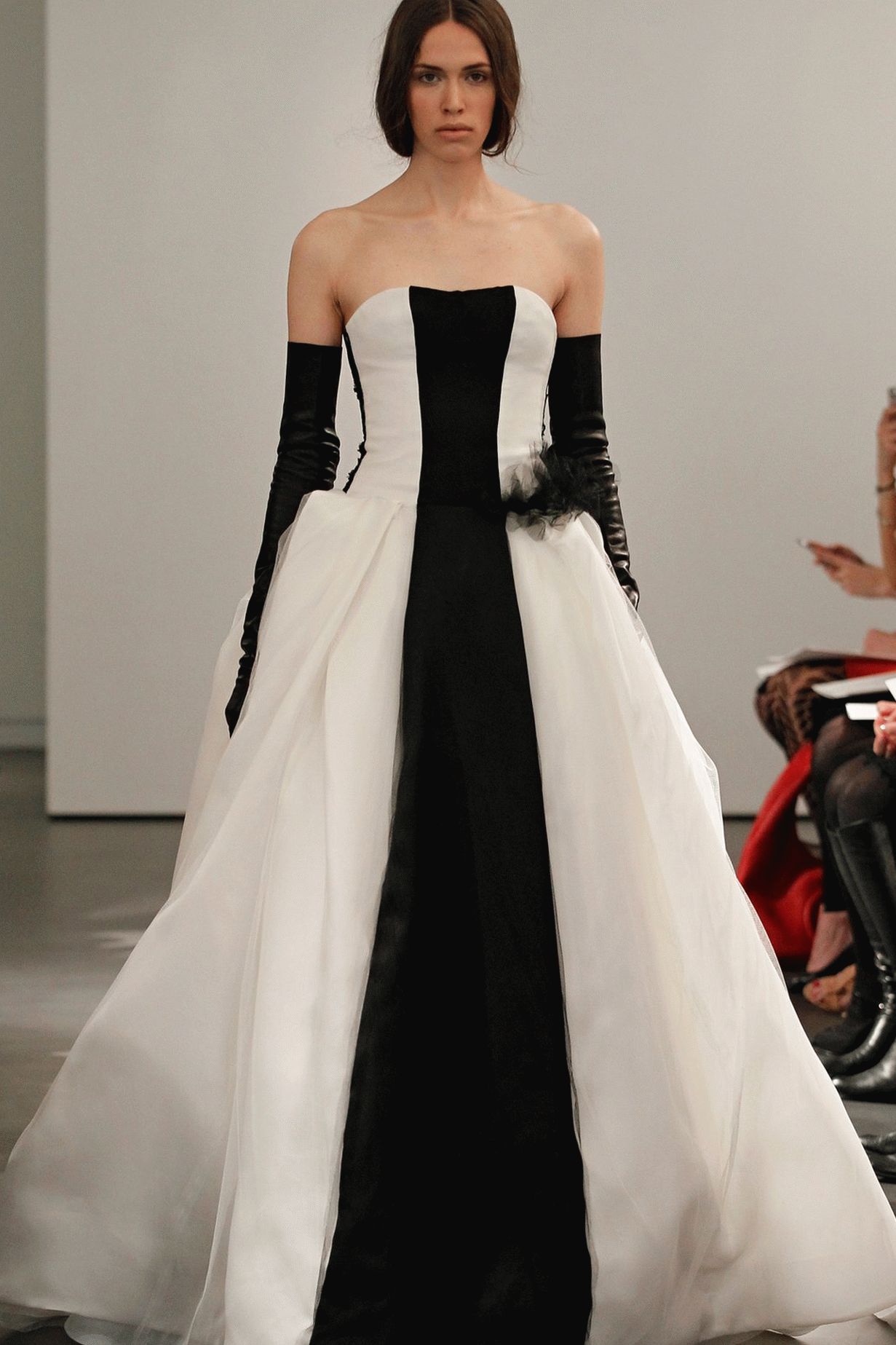 black and white wedding dress