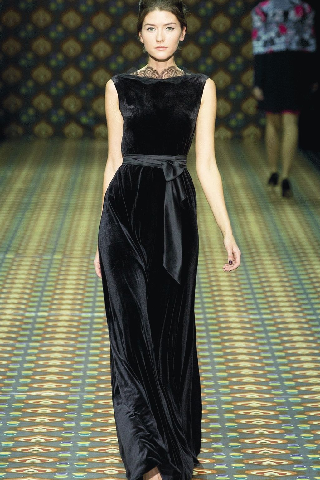 fashionable velvet dress