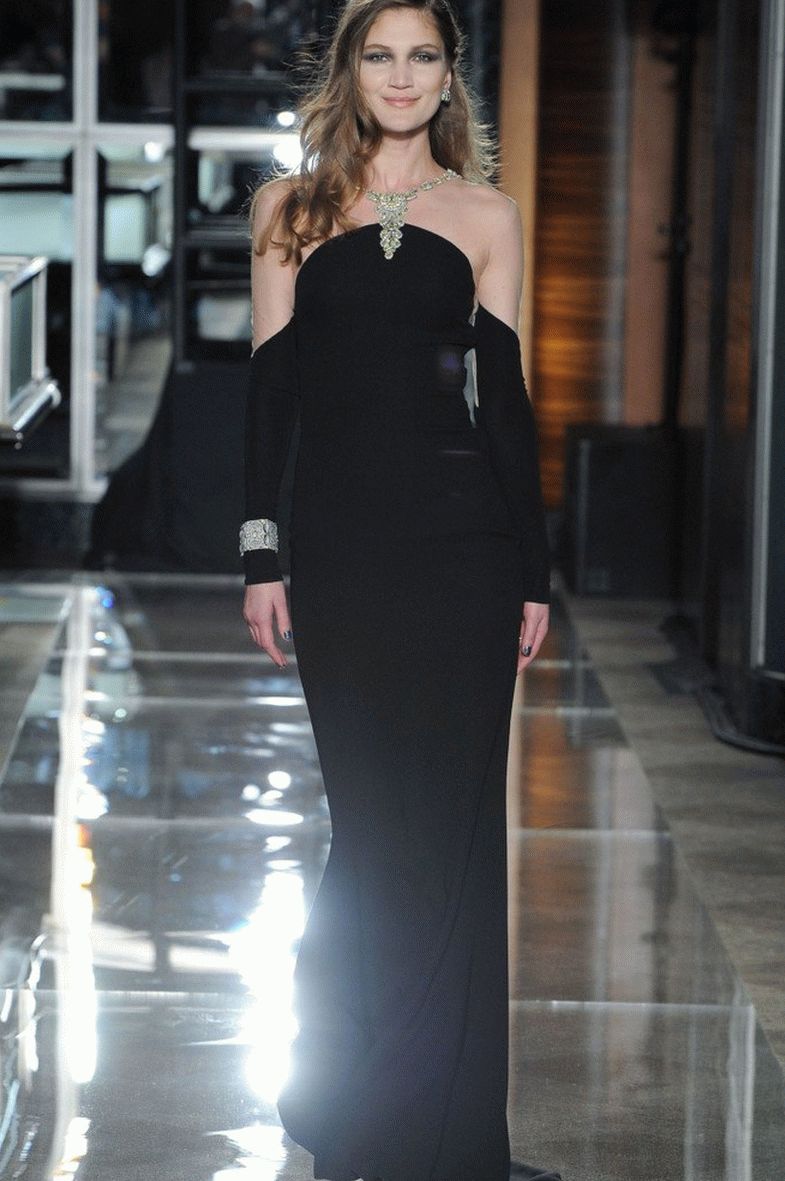 stylish evening dress on the floor