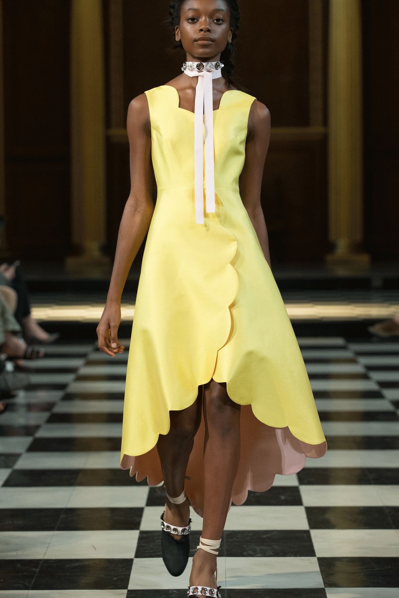 dress with asymmetry is a stylish outfit for the coming year