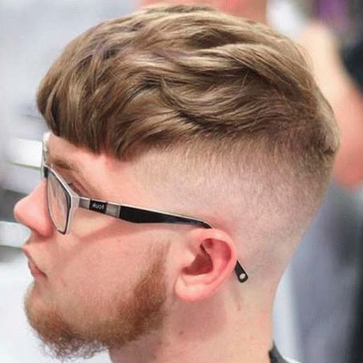 Men's hairstyle with shaved sides for teens