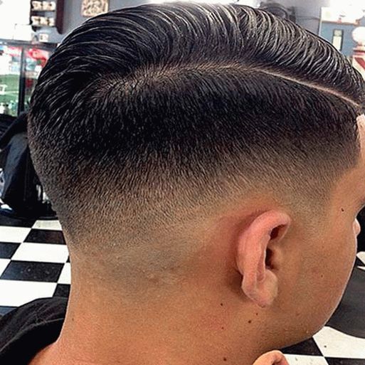 Men's hairstyle with shaved sides