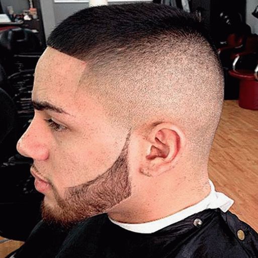Men's hairstyle with shaved sides