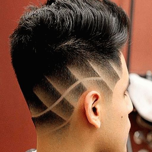 Men's hairstyle with shaved sides