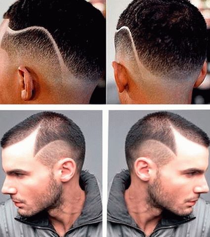 Men's hairstyle with shaved sides