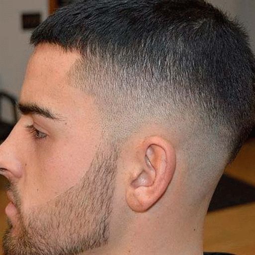 Men's hairstyle with shaved sides for teens