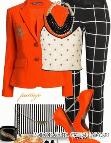 What to wear with orange жакет, фото