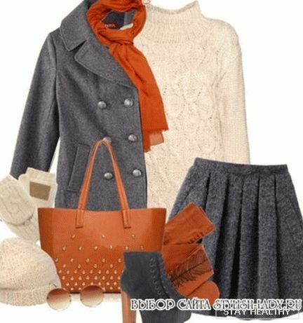 What to wear with orange сумку, фото