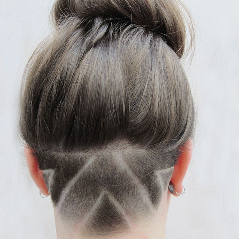 Women's hairstyles with a shaved nape