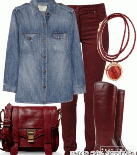 What to wear maroon jeans?