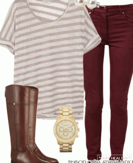 What to wear maroon jeans?