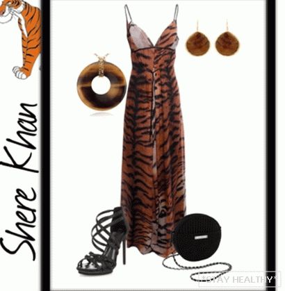 What is wearing a leopard dress? фото