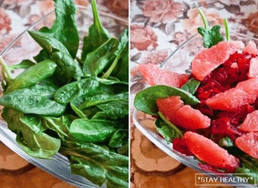 Spinach, Grapefruit and Goat Saladcheese