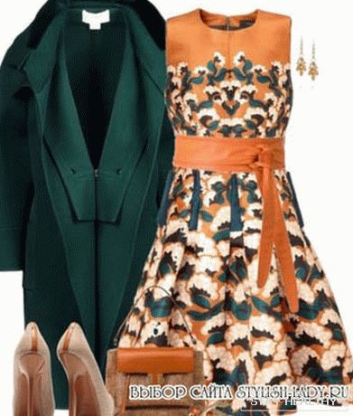 What to wear with an orange dress, фото