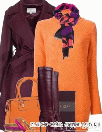 What to wear with an orange dress, фото