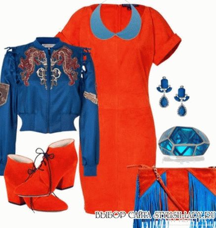 What to wear with an orange dress, фото