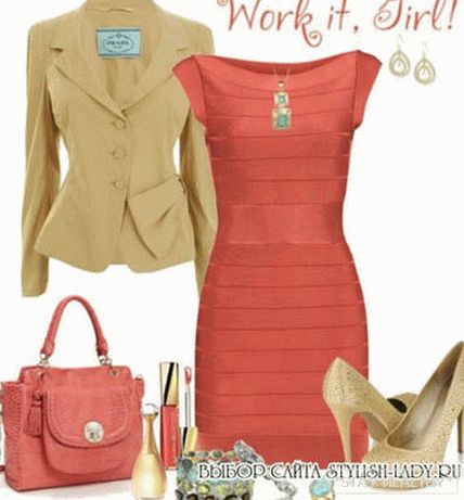 What to wear with an orange dress, фото