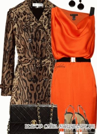 What to wear with an orange dress, фото