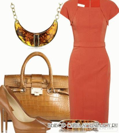 What to wear with an orange dress, фото