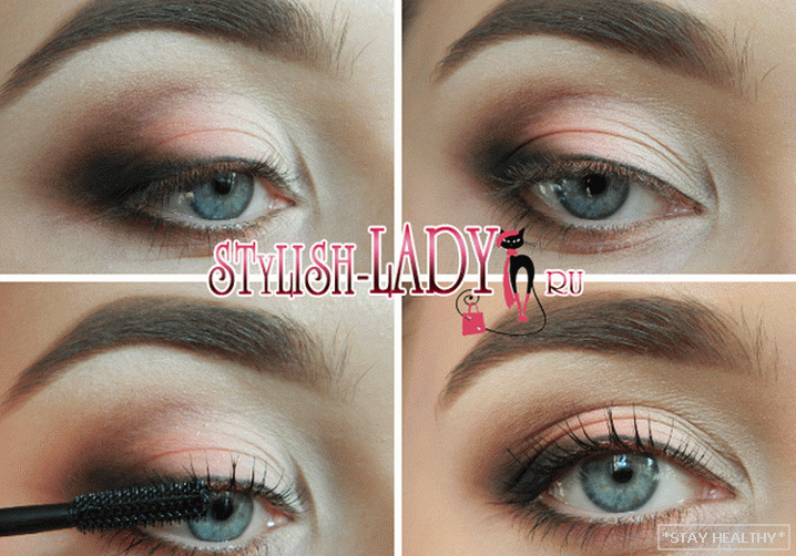 Classic makeup with orange color